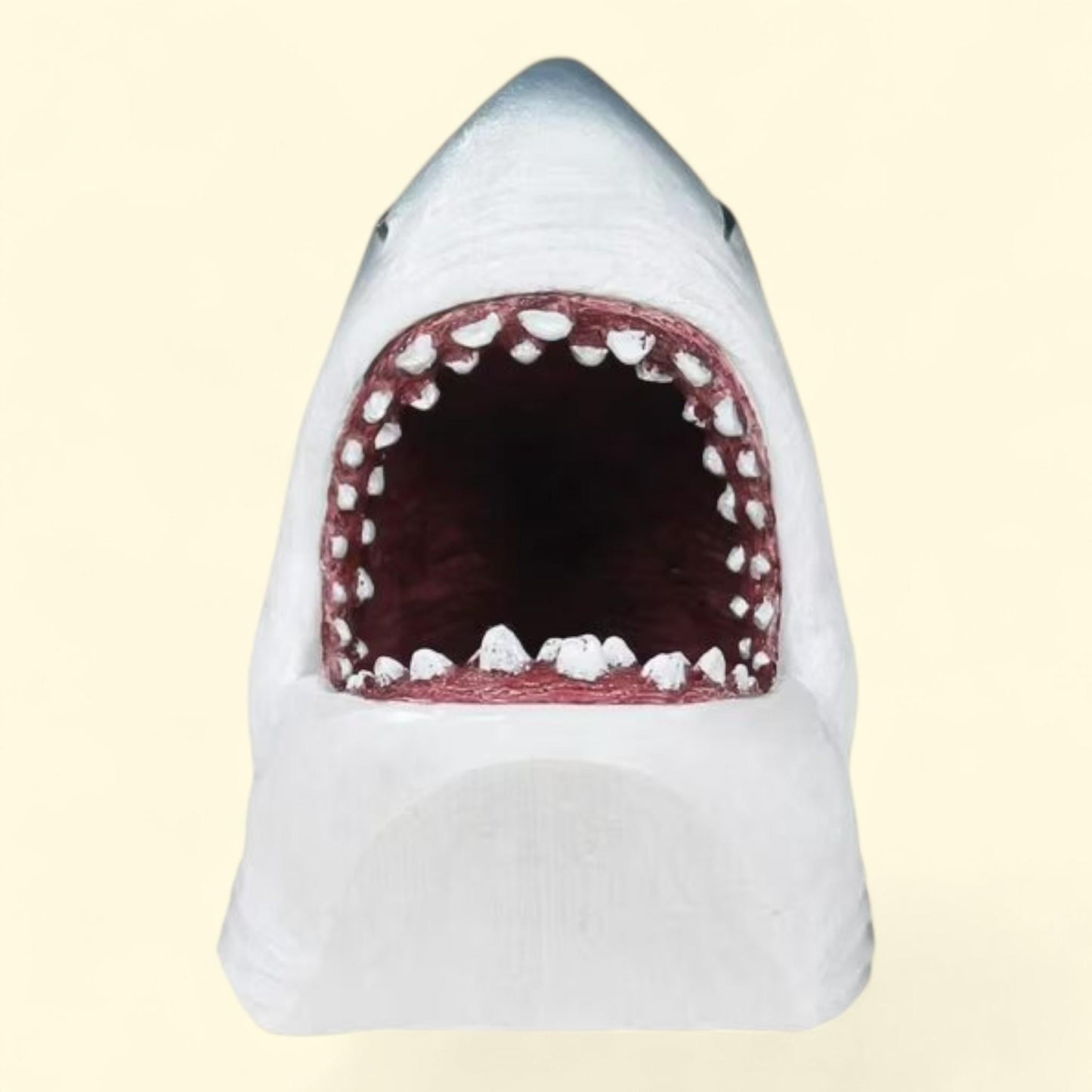 Penn-Plax Jaws Aquarium Fish Tank Decoration, Gray Shark Swim-Through, 4.25 in