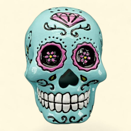 Penn-Plax Sugar Skull Aquarium Decoration, 2.5 in