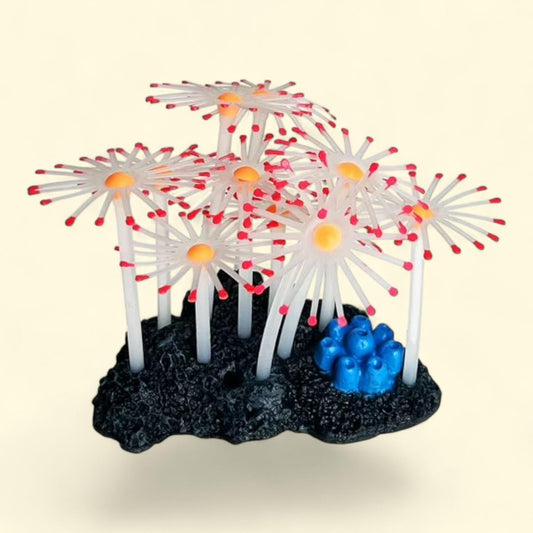Décoration d'aquarium « Vibrant Life Star Polyp », multicolore