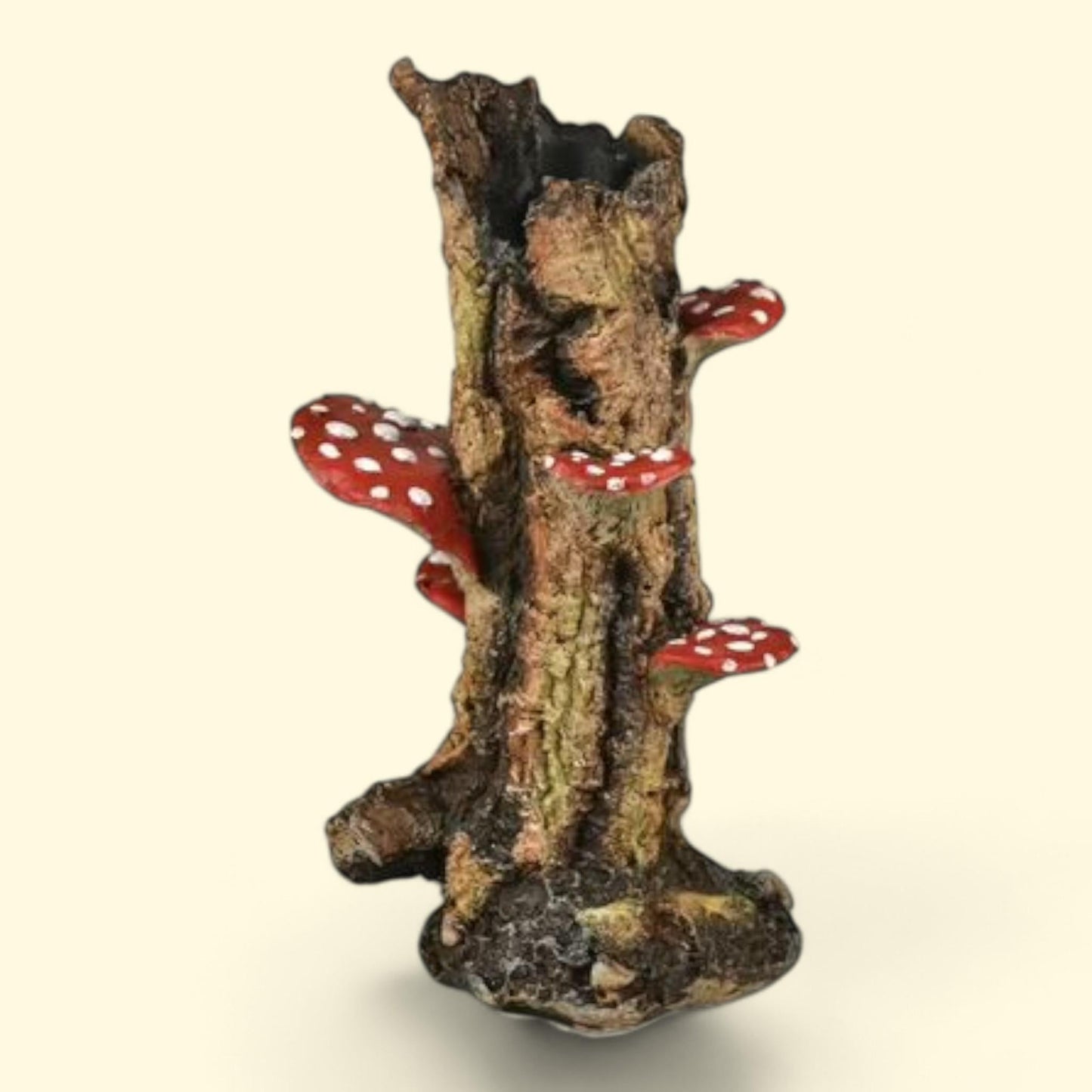 biOrb Mushroom on Trunk Sculpture Aquarium Ornament, 4.8 in