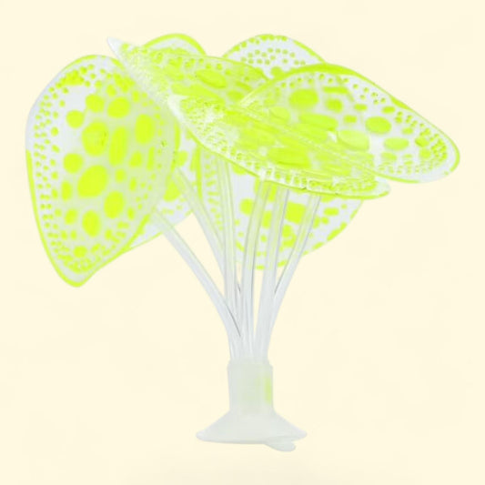 Unique Bargains Aquarium Simulation Coral w Sucker Aquatic Artificial Water Plants, Yellow