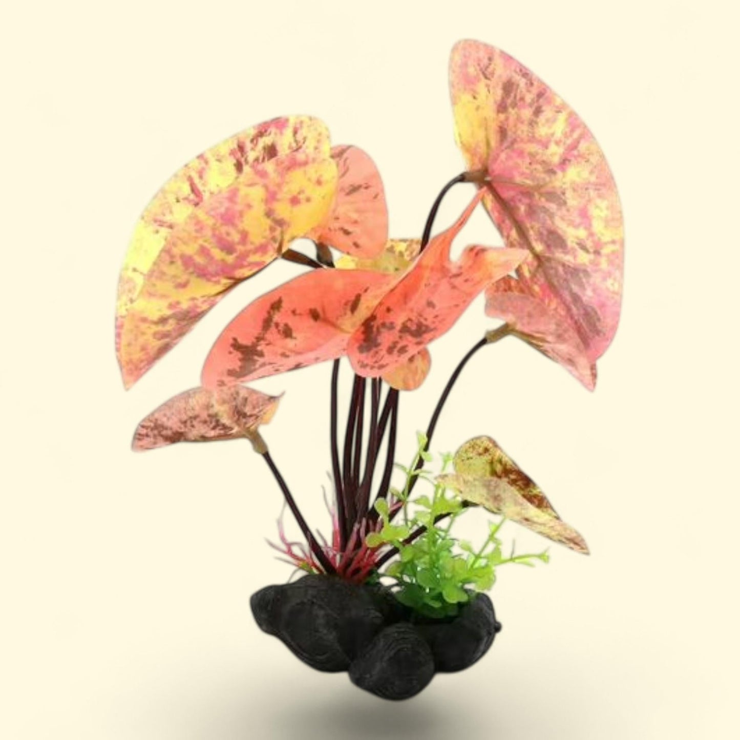 Pink Plastic Aquarium Tank Plant Waterscape Decor Ornament, Resin Base, 1.97 in