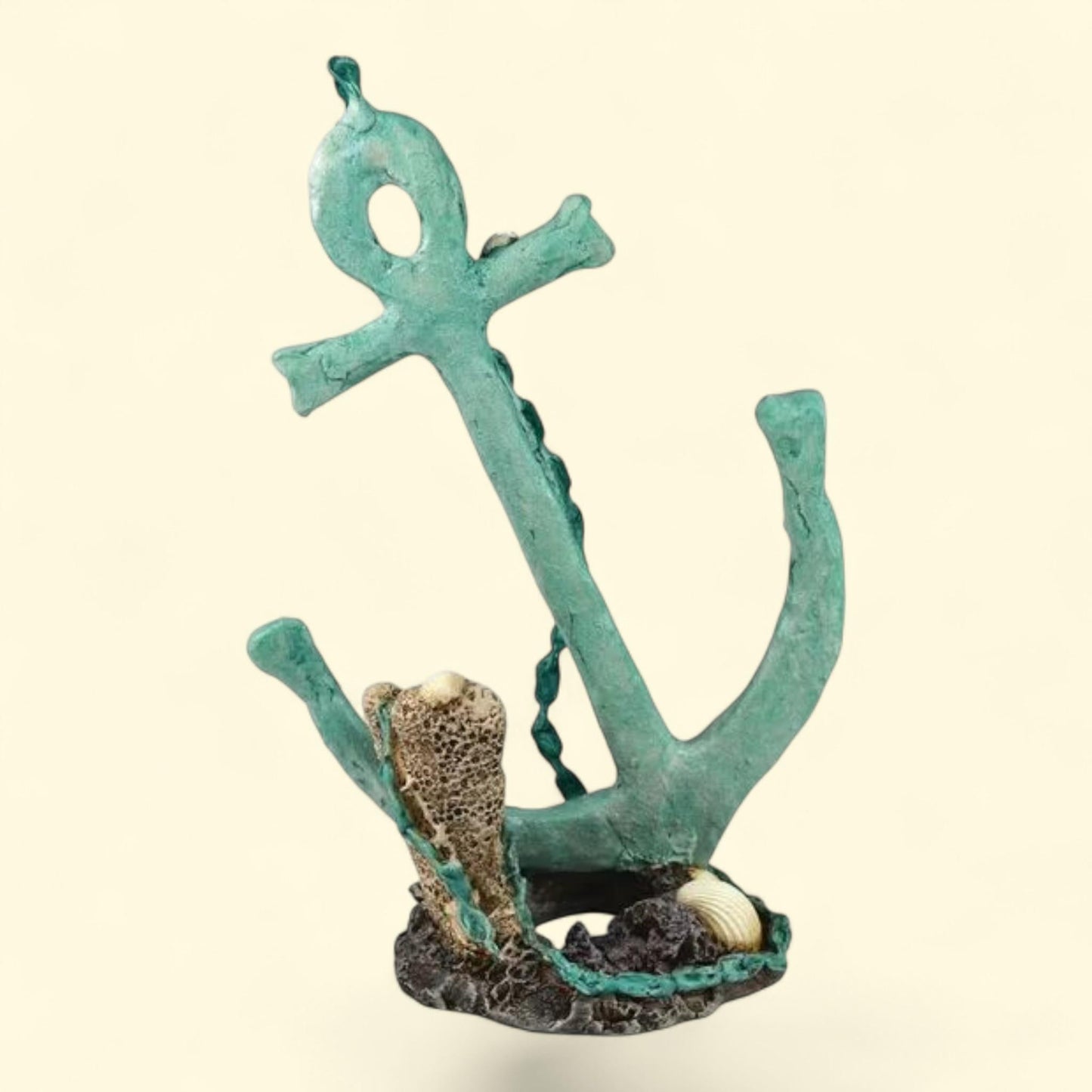 biOrb Anchor Sculpture, Blue, Aquarium Decor, 9.40 in