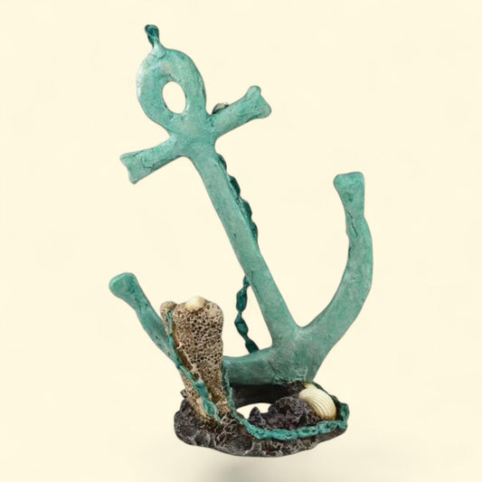 biOrb Anchor Sculpture, Blue, Aquarium Decor, 9.40 in