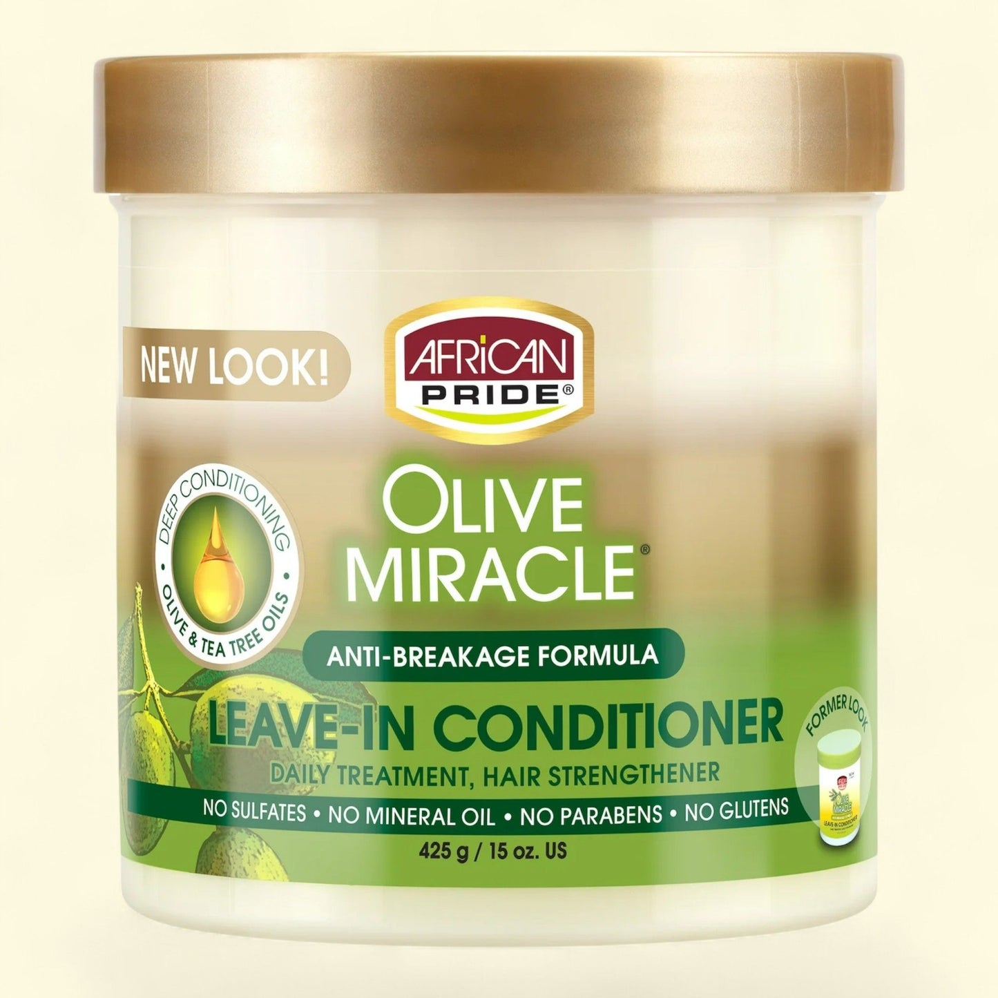African Pride Olive Miracle Leave-in Conditioner, 15 oz