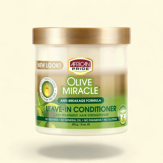 African Pride Olive Miracle Leave-in Conditioner, 15 oz — authentic US product shipped worldwide by Treatspree