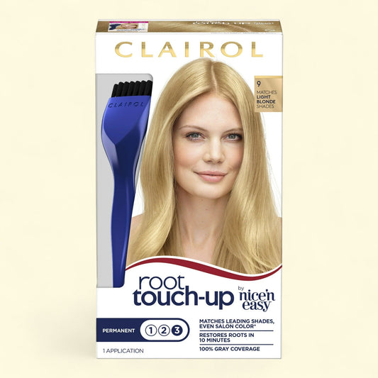 Clairol Root Touch-Up Nice'n Easy Permanent Hair Dye, 9 Light Blonde, 1 Kit