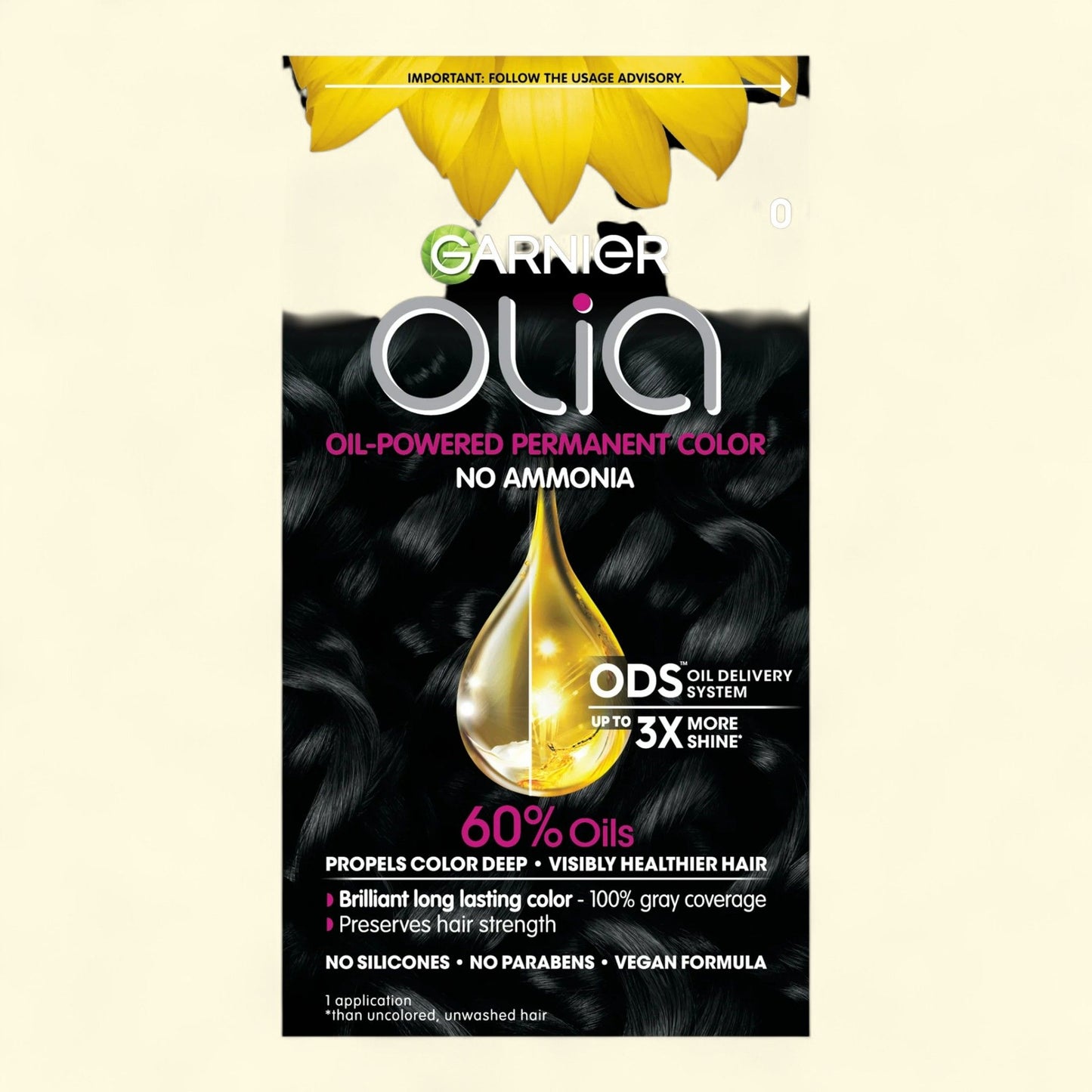 Garnier Olia Hair Color, 1.0 Black, 1 Pack