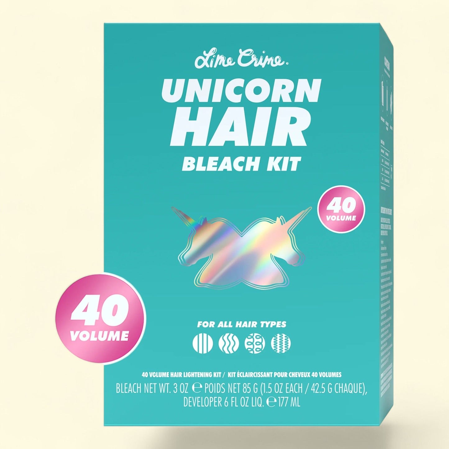 Lime Crime Unicorn Bleach Party, 40 Volume, 3 Piece Set