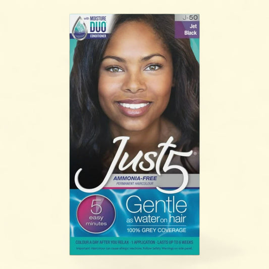 Just 5 Permanent Hair Color, Shade J-50 Jet Black, 1 Pack