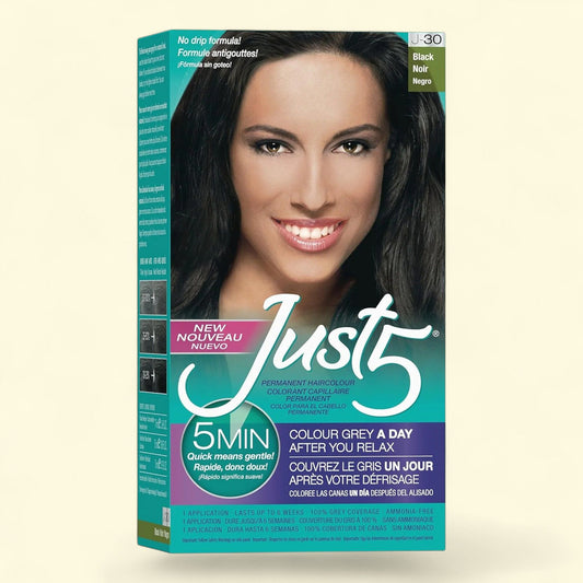 Just 5 Five Minute Permanent Hair Color, Shade J-30 Black, 1 Pack