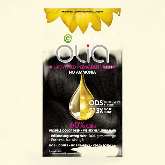 Garnier Olia Hair Color, 3.11 Darkest Platinum Brown, 1 Pack