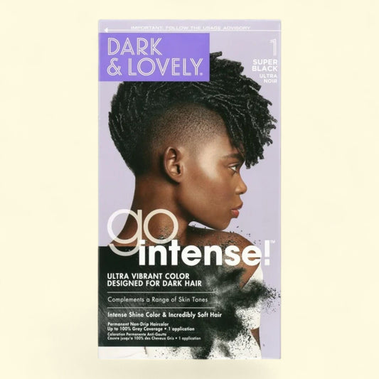 Dark and Lovely Go Intense Ultra Vibrant Color, 1 Super Black, 1 Pack