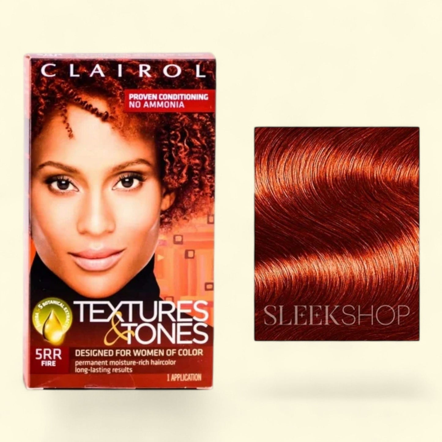 Clairol Textures & Tones Hair Dye, 5RR Fire, 1 Application, 1 pk — authentic US product shipped worldwide by Treatspree