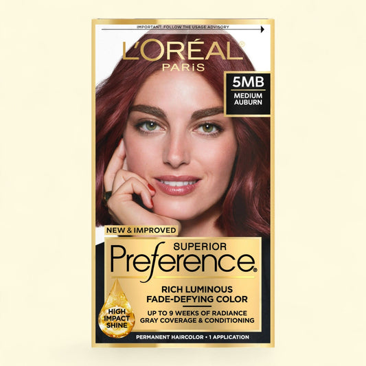 L'Oreal Paris Superior Preference Hair Color, 5MB Medium Auburn, 1 kit