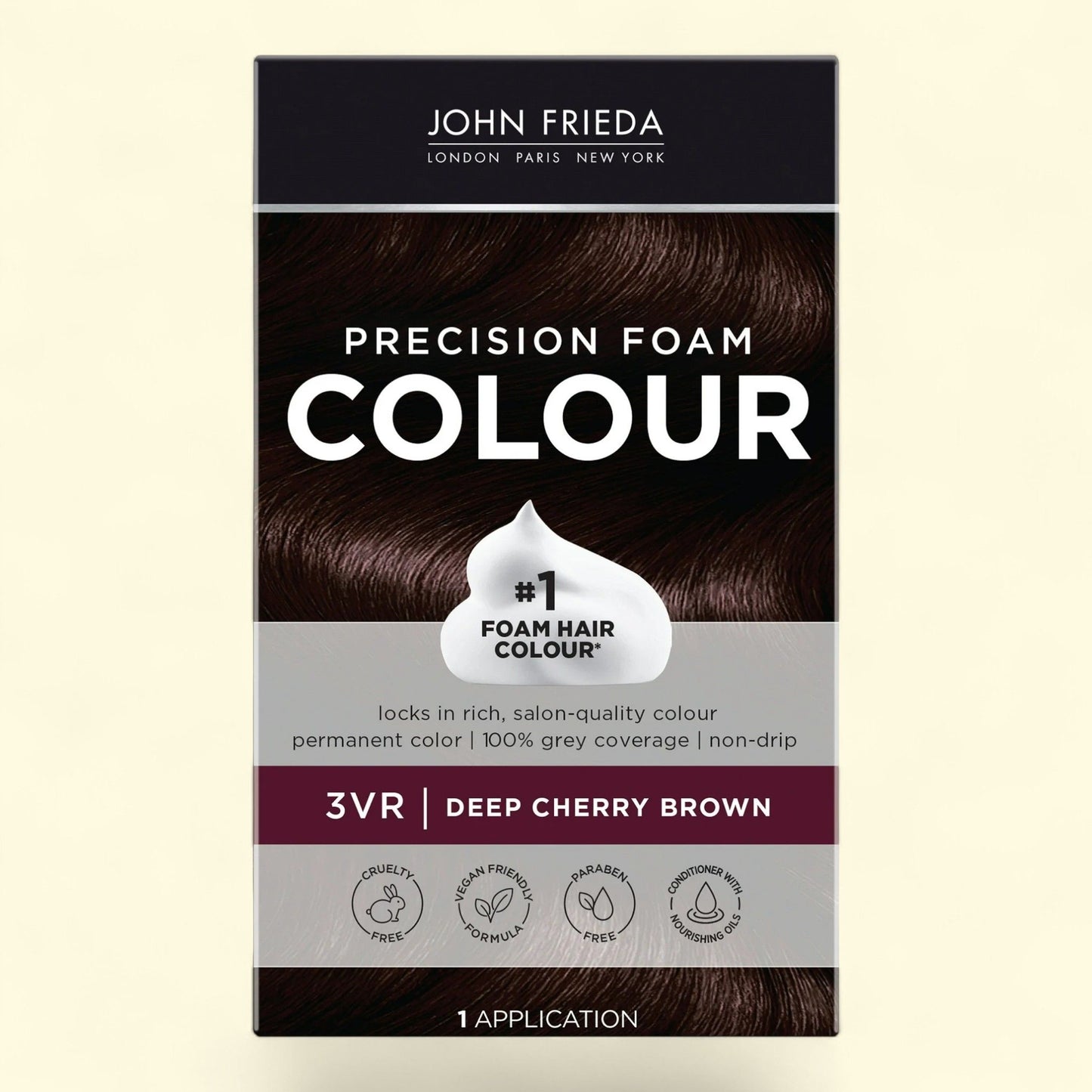 John Frieda Precision Foam Colour, 3VR Deep Cherry Brown, , 1 Pack
