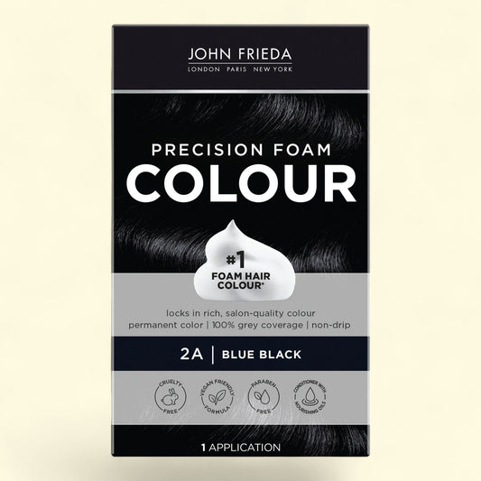 John Frieda Precision Foam Hair Color Kit, 2A Blue Black, 1 Application, 1 Pack