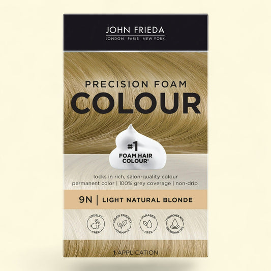 John Frieda Precision Foam Blonde Hair Color, 9N, 1 Application, 1 Pack