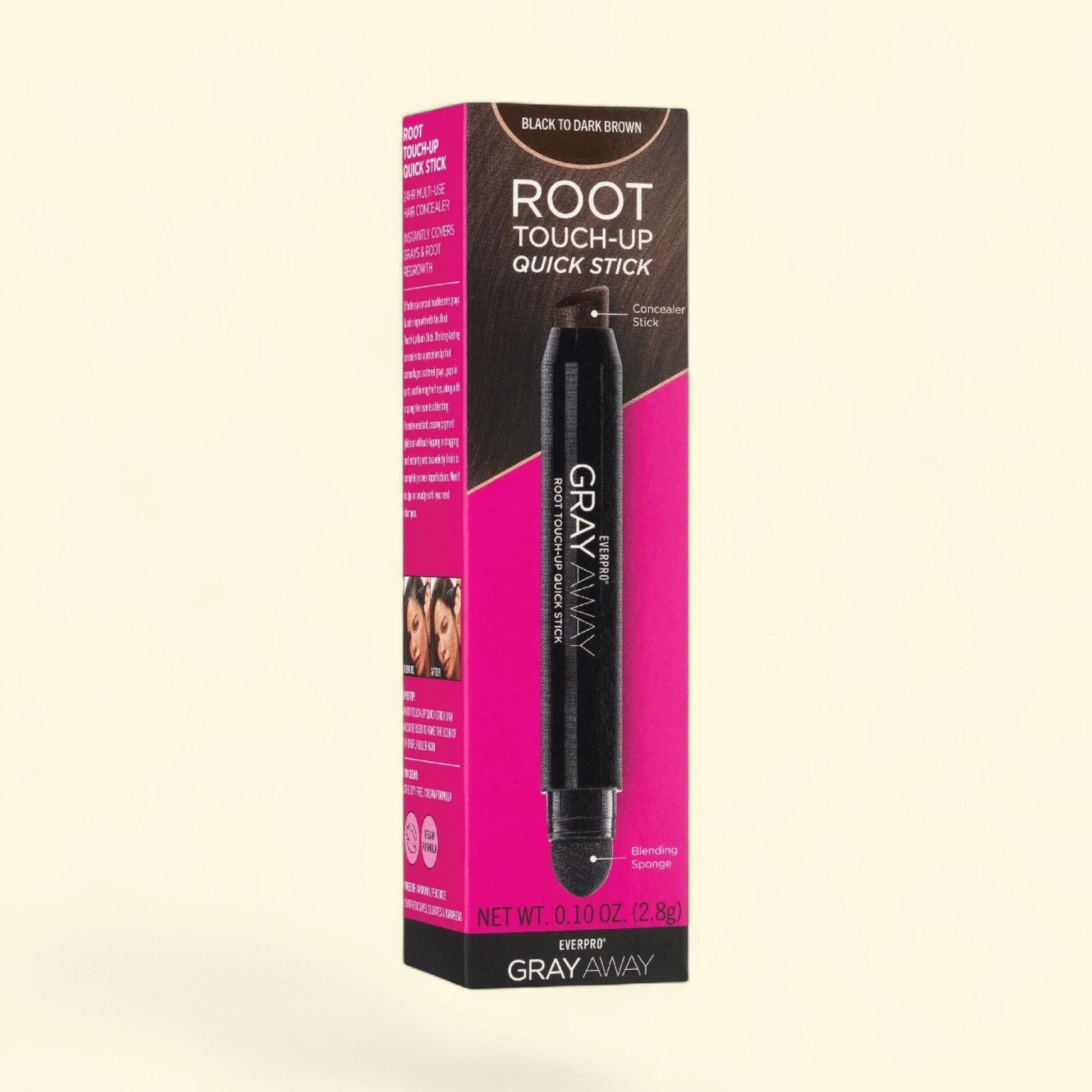 Everpro Gray Away Temporary Hair Color Quick Stick, Dark Brown, 0.1... — authentic US product shipped worldwide by Treatspree