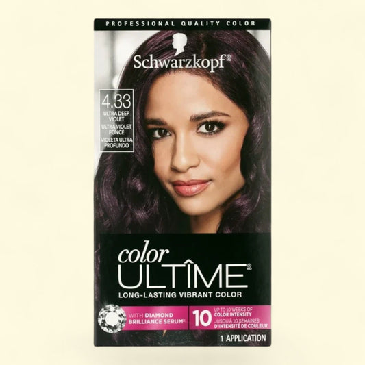 Schwarzkopf Color Ultime Hair Color Cream, 4.33 Ultra Deep Violet, 1 Pack