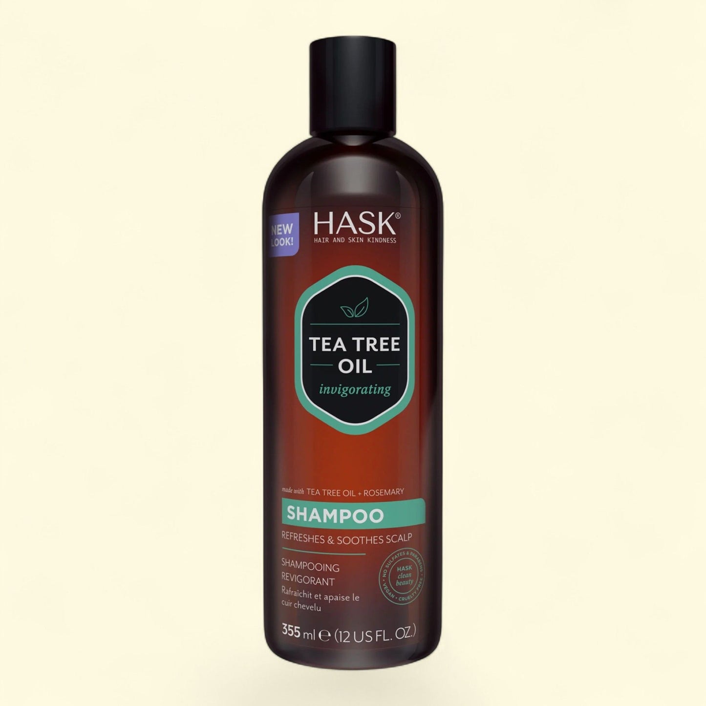 HASK Tea Tree & Rosemary Oil Shampoo, 12 oz