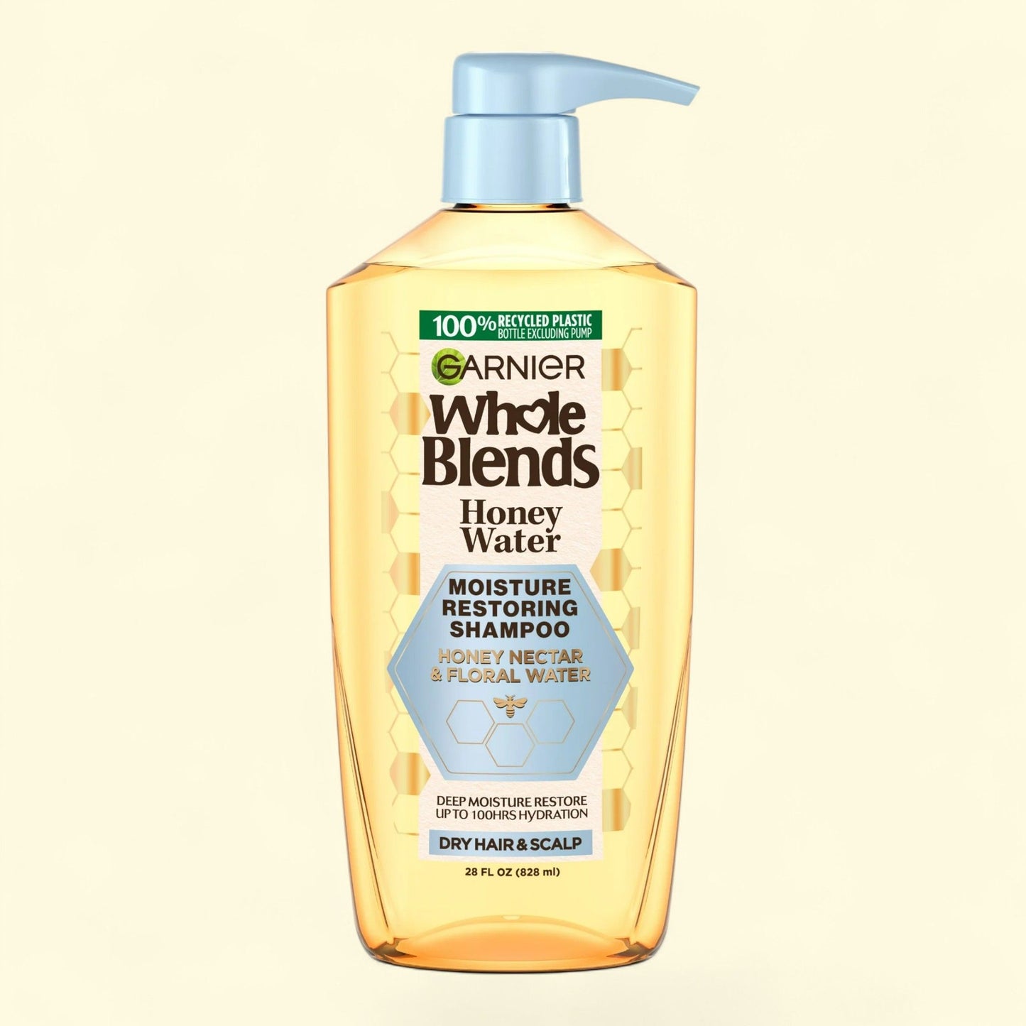Garnier Whole Blends Honey Water Moisture Restoring Shampoo, 28 fl oz