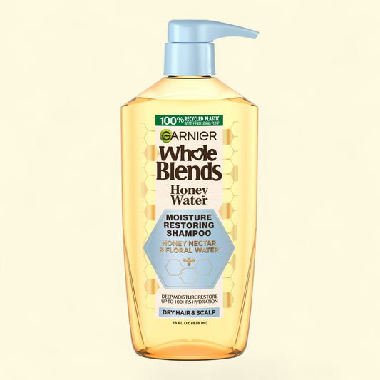 Garnier Whole Blends Honey Water Moisture Restoring Shampoo, 28 fl oz