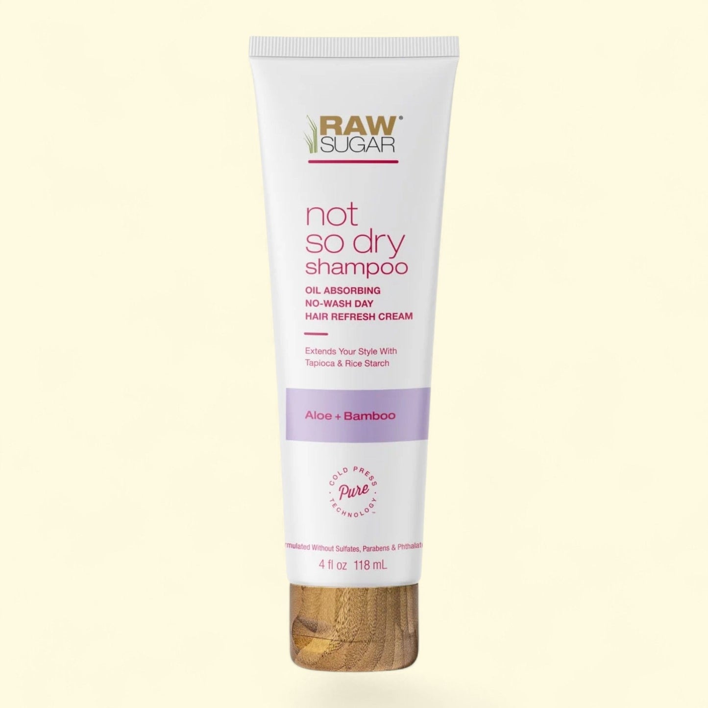 Raw Sugar Not So Dry Shampoo - Aloe + Bamboo, 4 fl oz