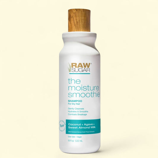 Raw Sugar Moisture Smoothie Shampoo, Coconut + Agave + Sweet Almond Milk, 18 fl oz