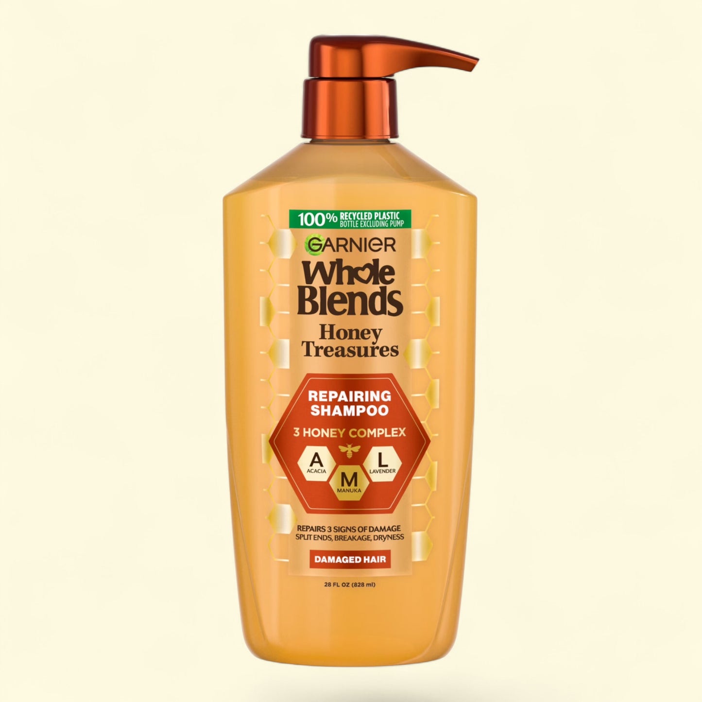 Garnier Whole Blends Honey Treasures Repairing Shampoo, 28 fl oz