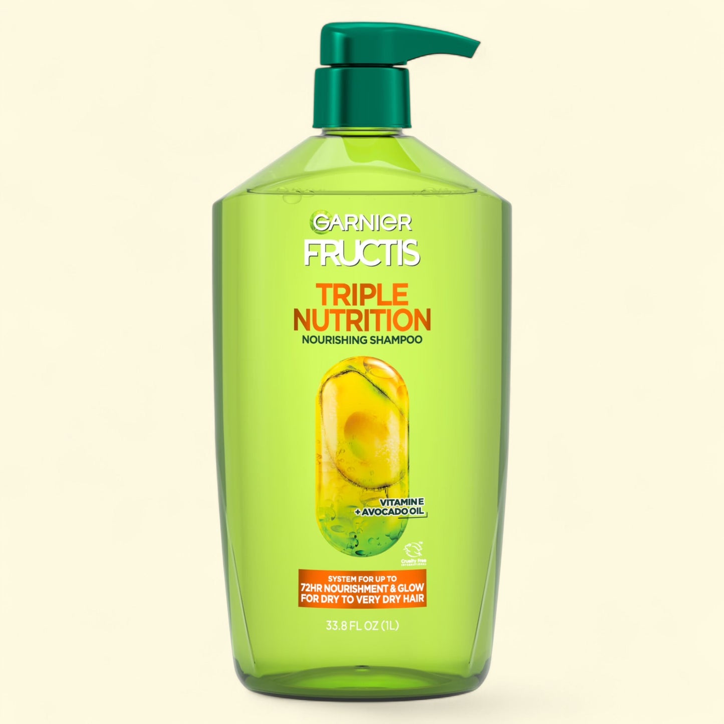 Garnier Fructis Triple Nutrition Nourishing Shampoo, 33.8 fl oz