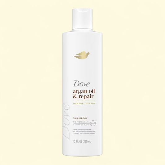 Dove Shampoo Argan Oil & Repair for Women Fine Hair, 12 oz