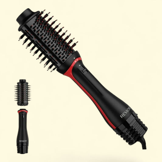 Revlon One-Step Volumizer PLUS Hair Dryer and Hot Air Brush, Black,2-in-1 set