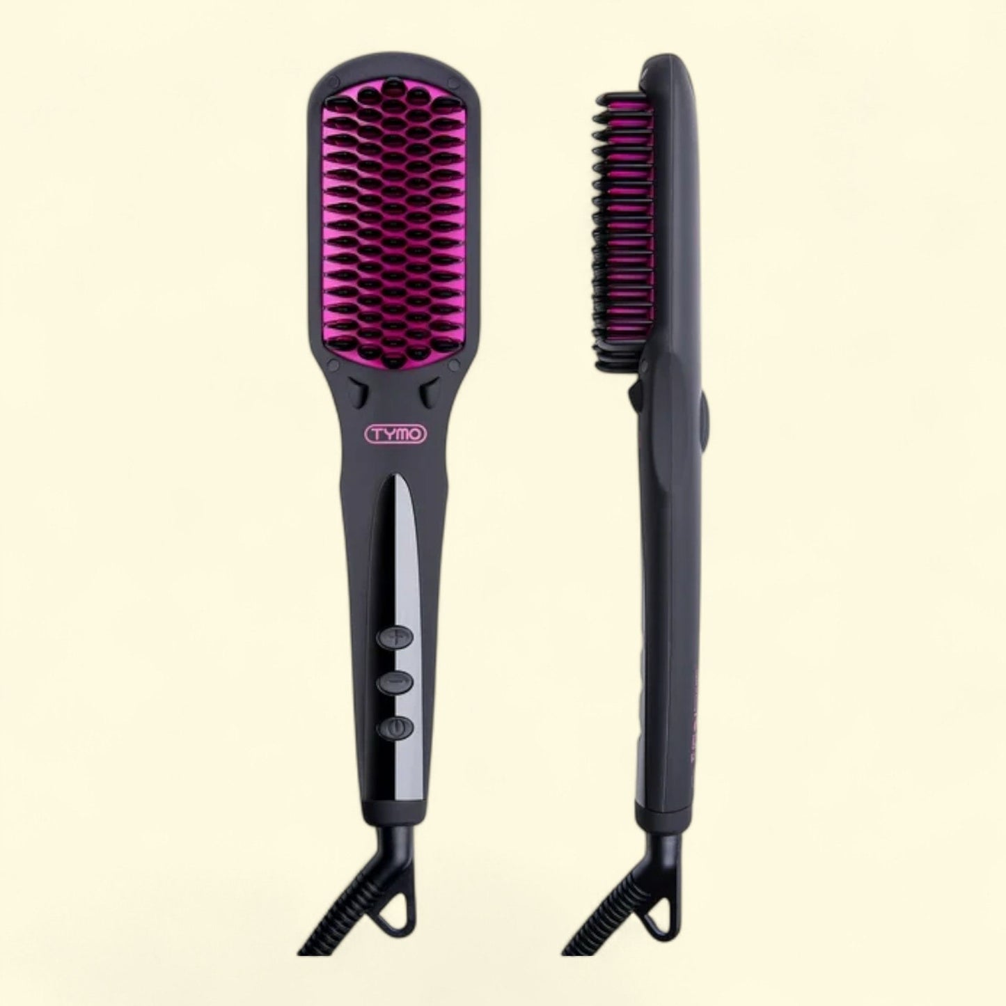 TYMO Ionic Straightening Brush, Black, Anti-Scald, (Single Unit)