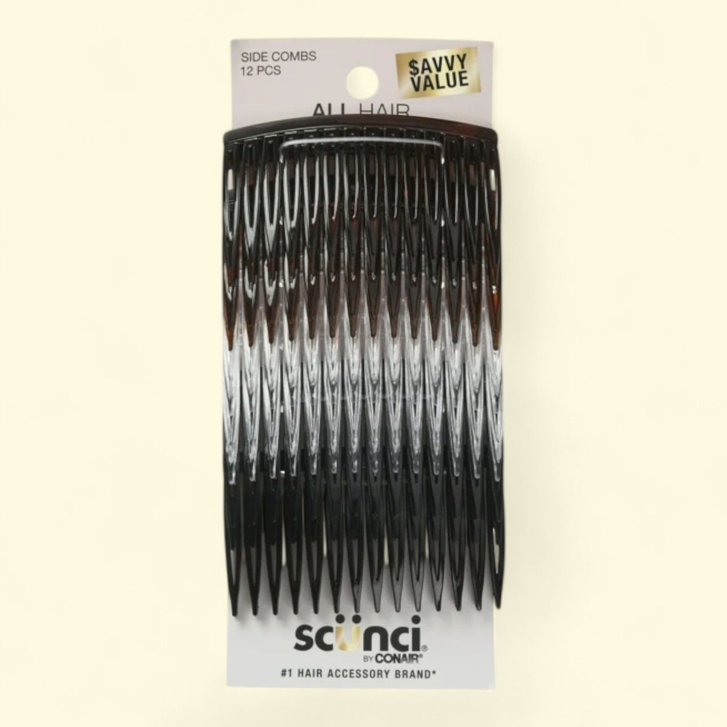 Scunci Hair Combs, Multicolor, 12 Count