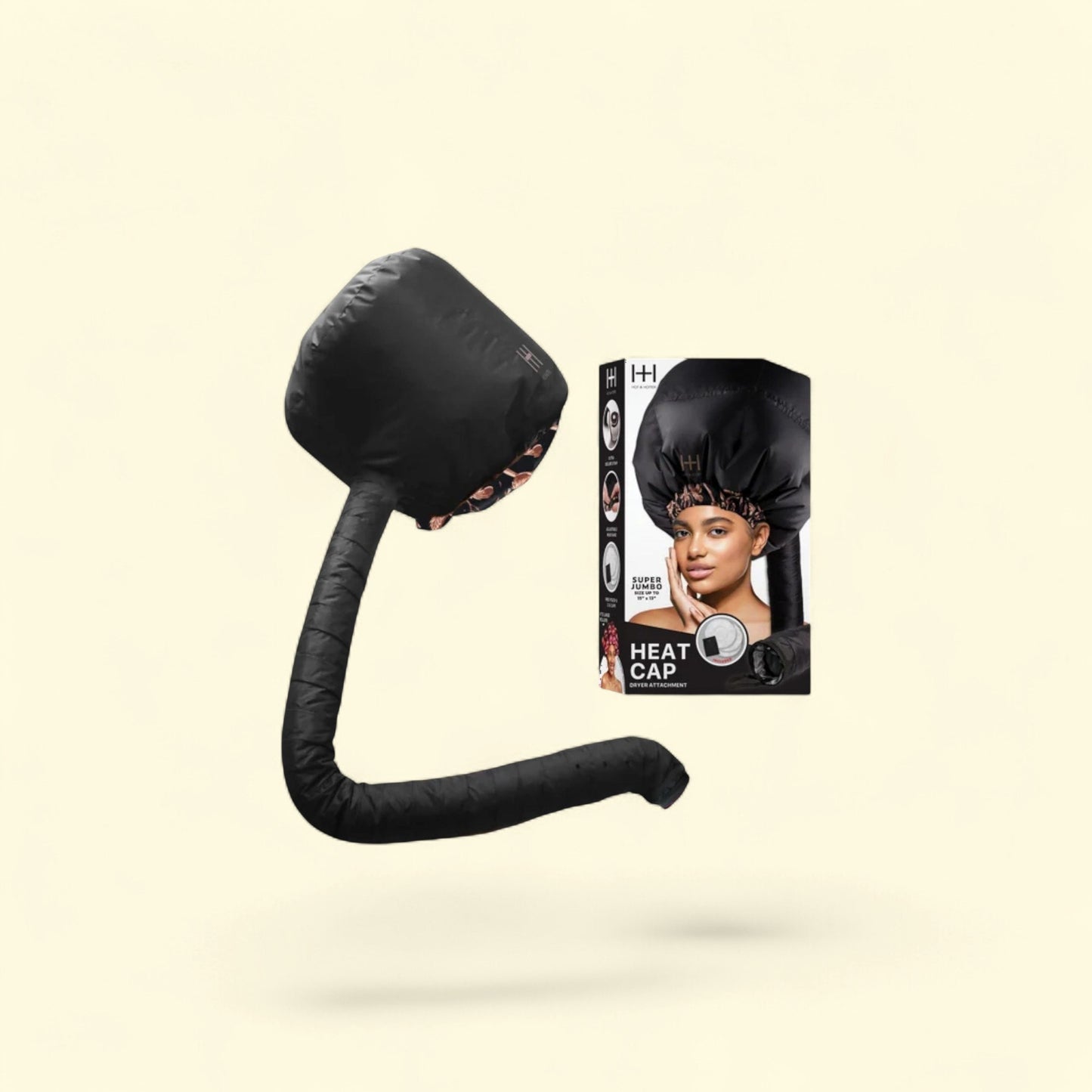 Hot & Hotter Super Jumbo Heat Cap Dryer Attachment, Black, 1 set — authentic US product shipped worldwide by Treatspree