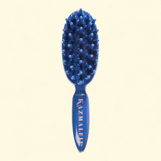 KAZMALEJE Kurls Plus Wide Tooth Paddle Brush, Cobalt, (Single Unit)