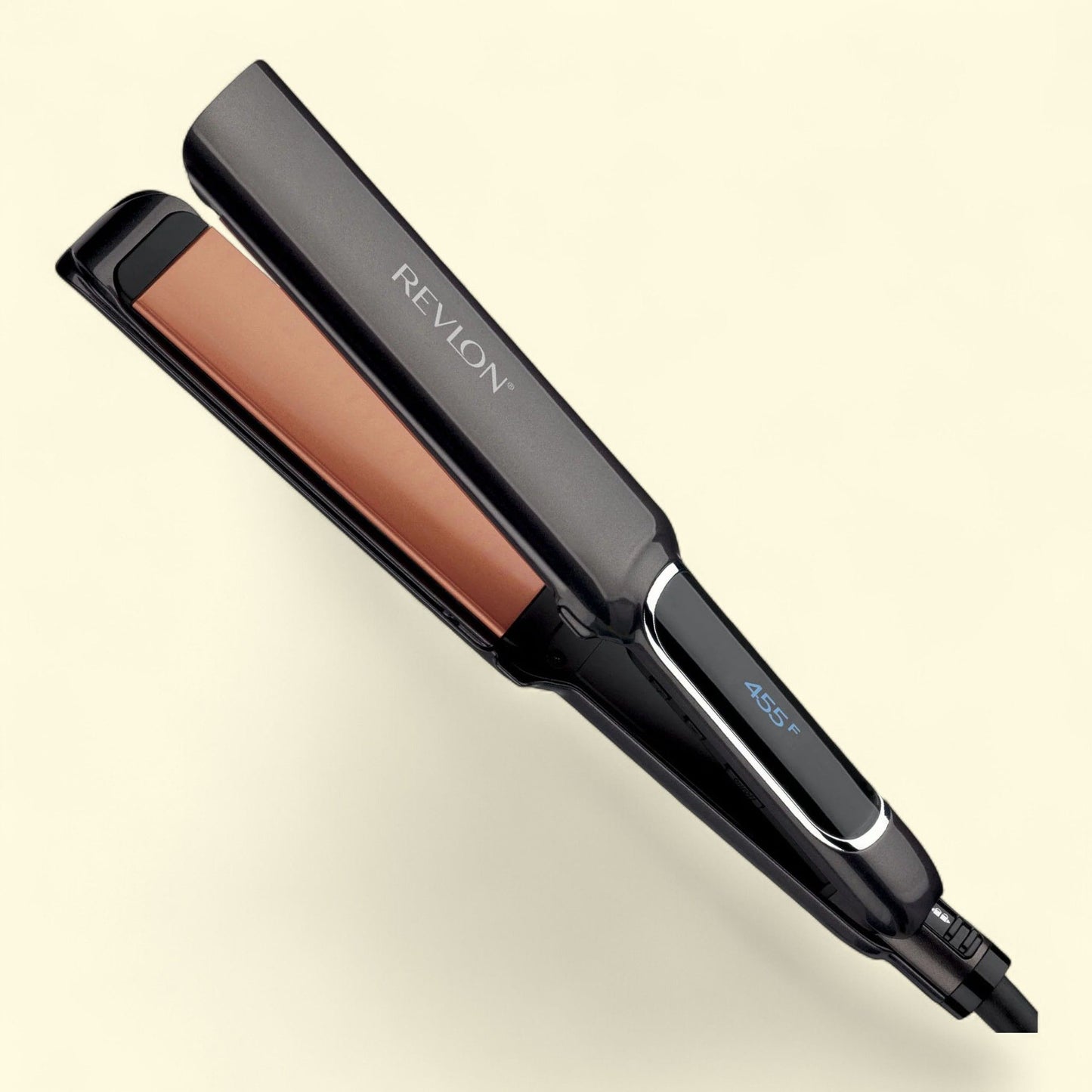 Revlon Pro Collection Flat Iron, 1-1/2" Copper Extra Long Plates, Black, (Single Unit)