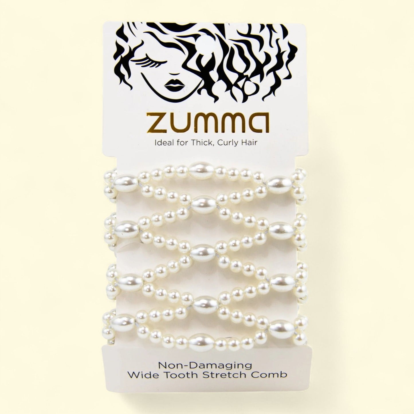 Zumma Stretch Comb, 3.5 inch, White Pearl, 1pc — authentic US product shipped worldwide by Treatspree