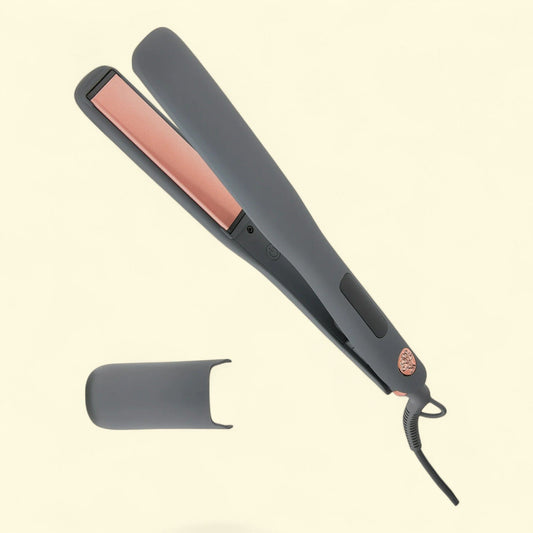 Hairitage Straight To It 1 inch Flat Iron, Ceramic Tourmaline, All Hair Types, Auto Shut Off ,2-in-1 set
