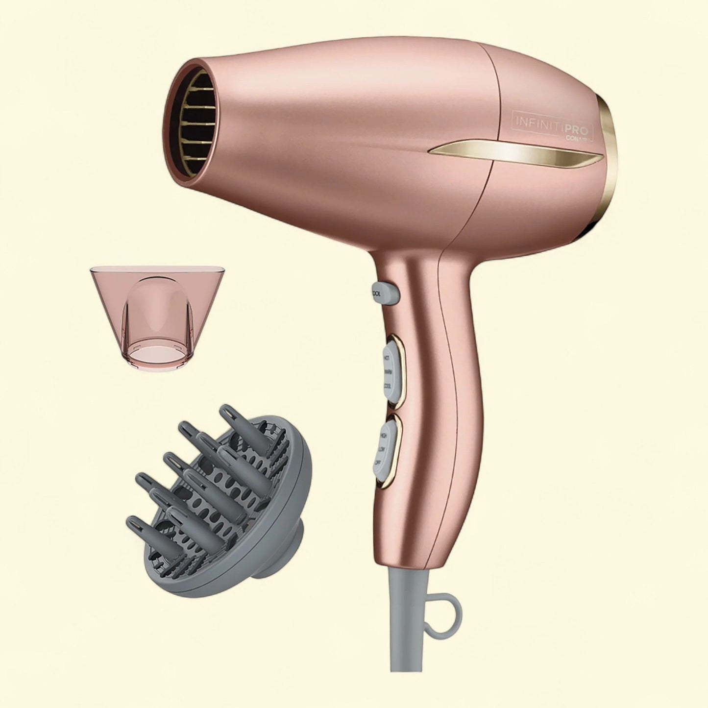 Conair InfinitiPRO Hair Dryer, Compact, 3-in-1 set