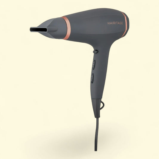 Hairitage Ionic Hair Blow Dryer, 1875 Watts, Frizz Control and Shine, All Hair Types, (Single Unit)