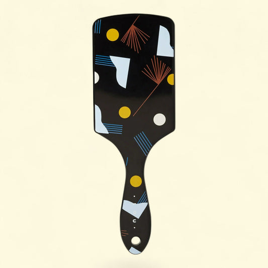 Goody Tru X Hola Lou Collab Ouchless Detangling Printed Paddle Brush, Black, 1 CT