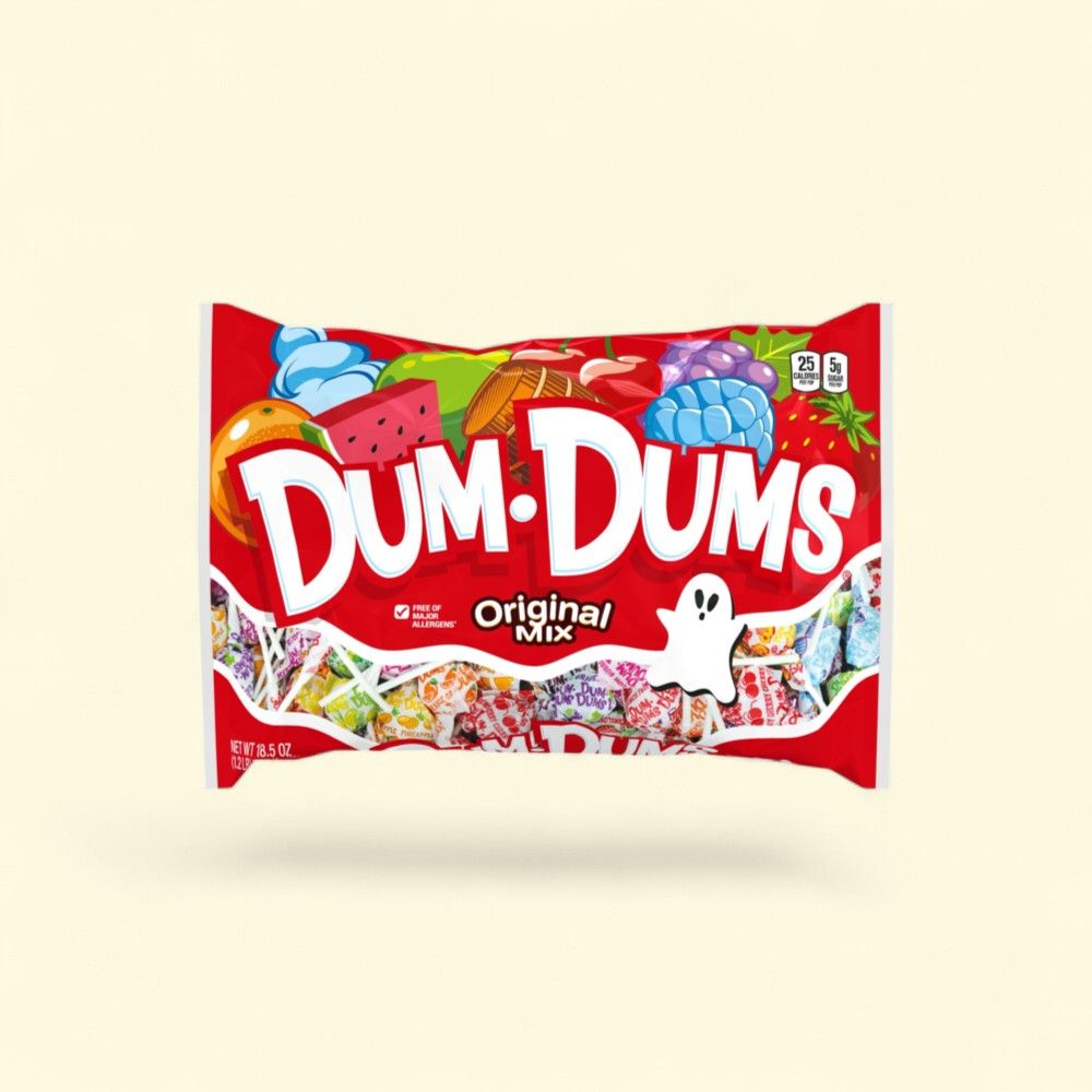 Dum Dums Original Mix Halloween Lollipops & Suckers, 18.5 oz Bag — authentic US product shipped worldwide by Treatspree
