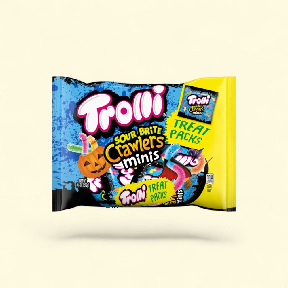 Trolli Mini Sour Brite Crawlers Candy - 9.6 oz Bag (16 Count) — authentic US product shipped worldwide by Treatspree