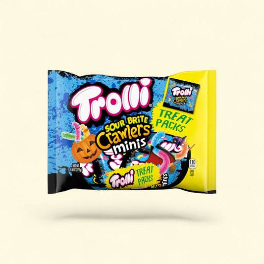 Trolli Mini Sour Brite Crawlers Candy - 9.6 oz Bag (16 Count) — authentic US product shipped worldwide by Treatspree