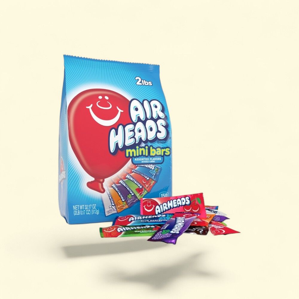 Airheads Mini Candy Bars Taffy Variety Pack - 2 lbs — authentic US product shipped worldwide by Treatspree