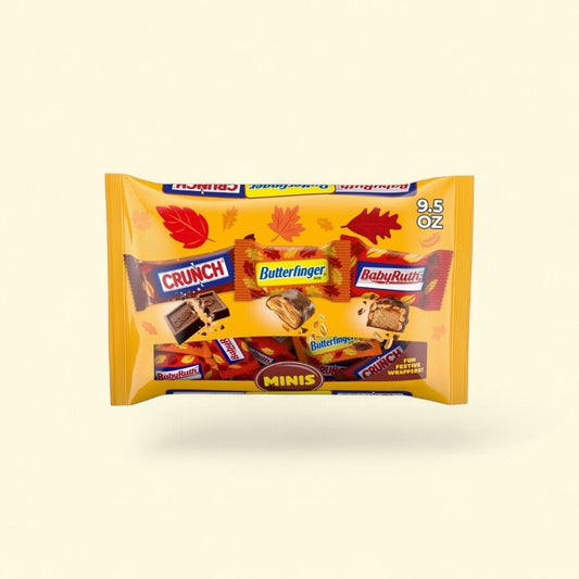 Butterfinger, Crunch, & Baby Ruth Minis Variety Pack, 9.5 oz — authentic US product shipped worldwide by Treatspree