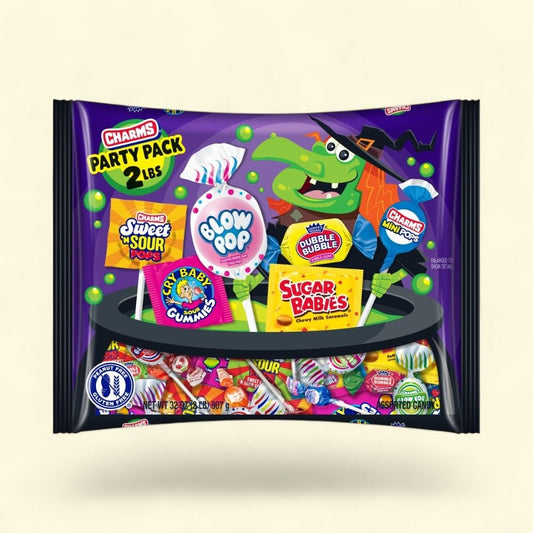Charms Party Pack Assorted Halloween Candy - 32 oz (2 lb) — authentic US product shipped worldwide by Treatspree