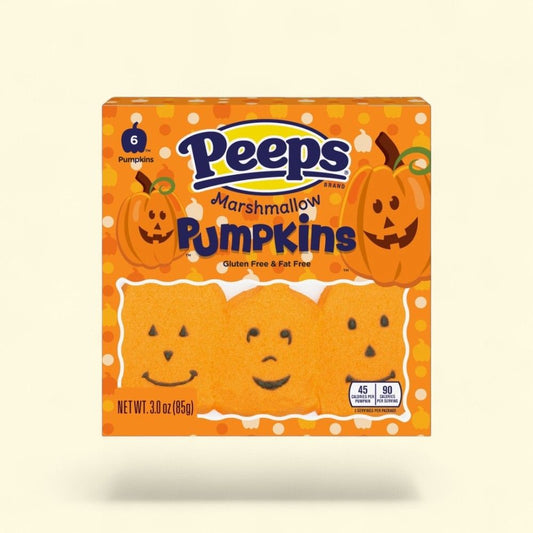 Peeps Marshmallow Pumpkins Halloween Candy - 6 Count — authentic US product shipped worldwide by Treatspree